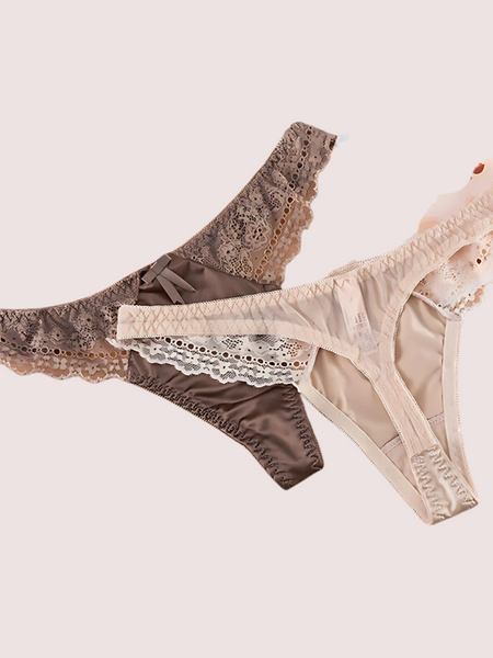 Sheer Lace Thong Panties Pack ( of 2)