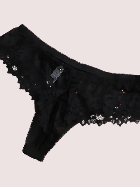 Pack (of 3) Women Floral Lace Thong Underwear