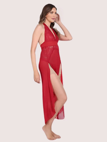 Graceful Long Sheer Nightdress for Women