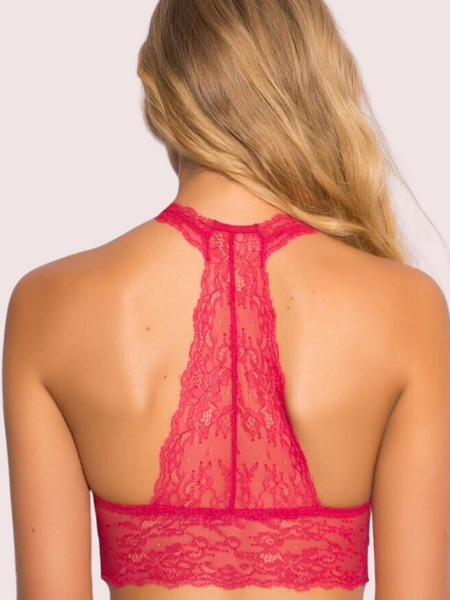 Sultry Dark Pink Lace Bralette for Everyday Glam