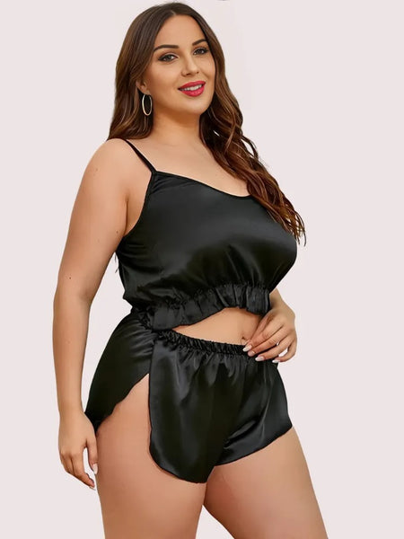 Luxe Lounge Cami Top & Shorts – Extra Plus Size