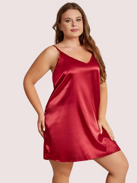 Midnight Grace Criss-Cross Back Nightdress – Plus Size