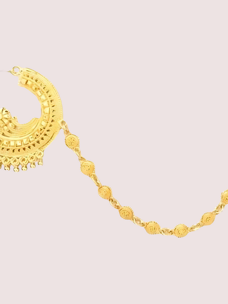 Uttarakhandi Round Nath Gold Plated Accessory