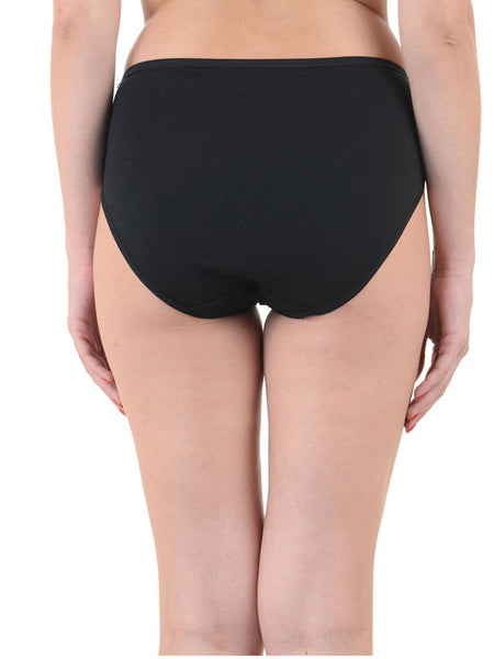 Comfy Snazzy Way Just My Size Women's Plus Size Tagless Black Cotton Panties(Pkt of 2)
