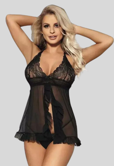 Lace Adjustable Floral Babydoll