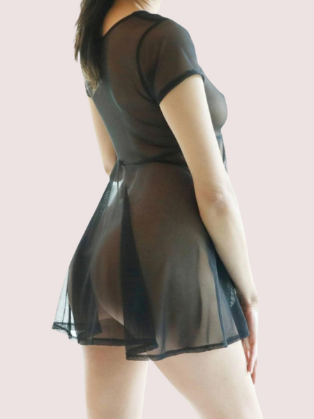 Twilight Glam Mesh Skater Dress – Plus Size