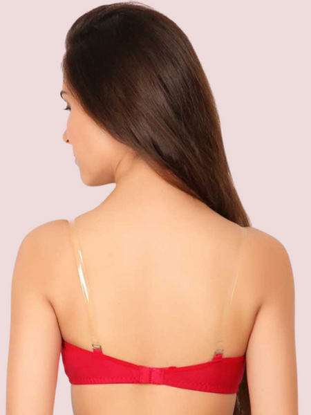 3 Pairs Clear Transparent Back Regular Bras