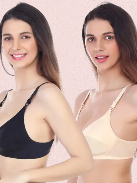 Everyday Cotton Non-Padded Bra for Women (Pack of 2)