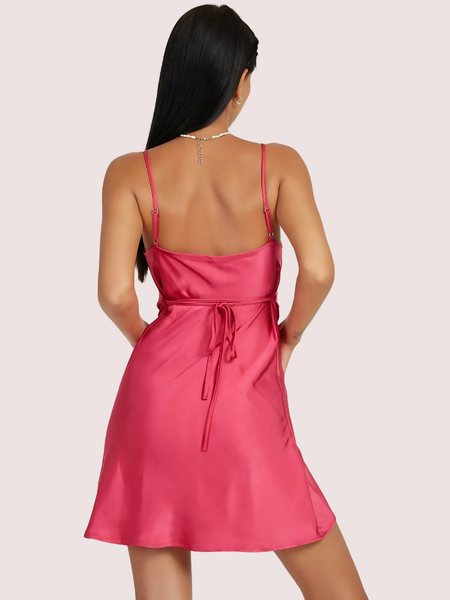 Twilight Elegance Satin Party Dress