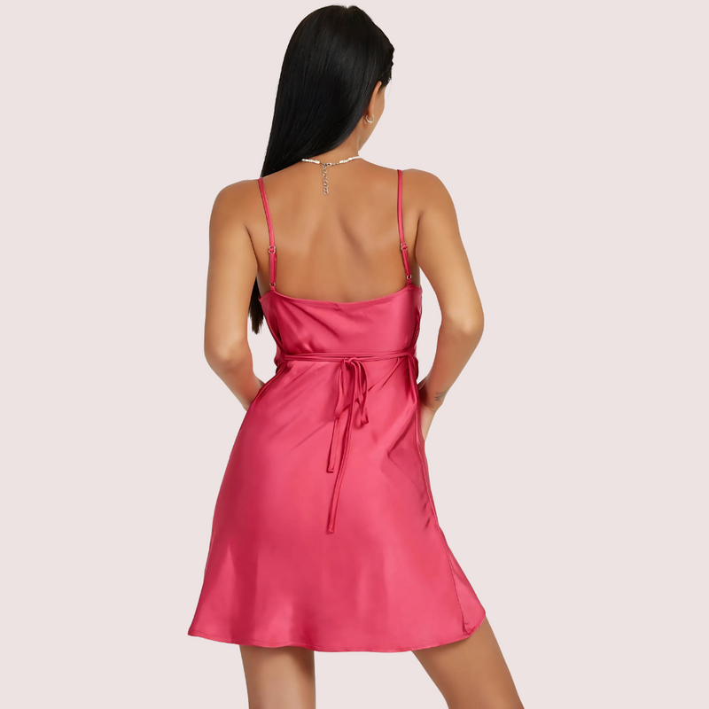 Twilight Elegance Satin Party Dress