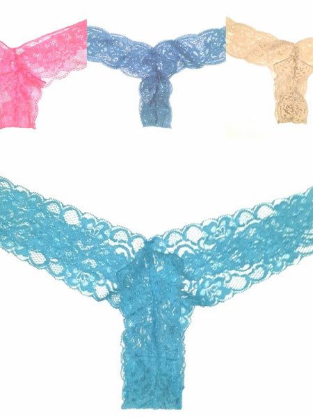 2 pack Stretch lace sexy thong panties