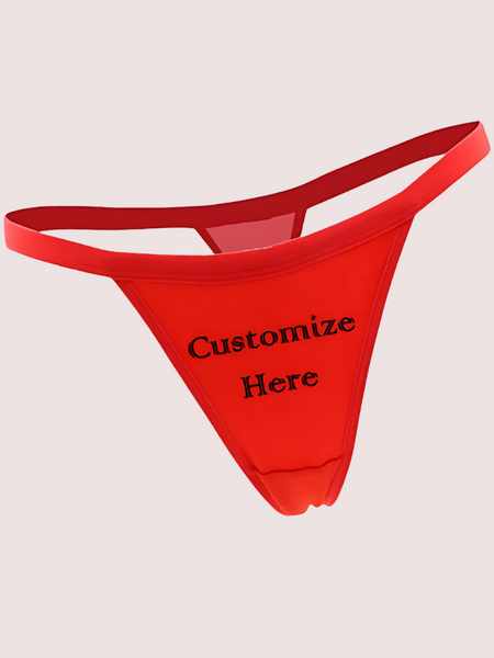 Custom Design Sexy Red Comfy Cotton String Thong