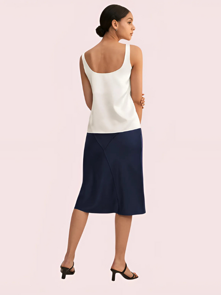 Silken Elegance Lace-Trim Camisole