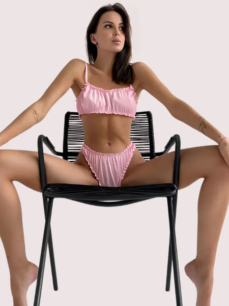 Elegant Pure Silk Bra Set for Comfort