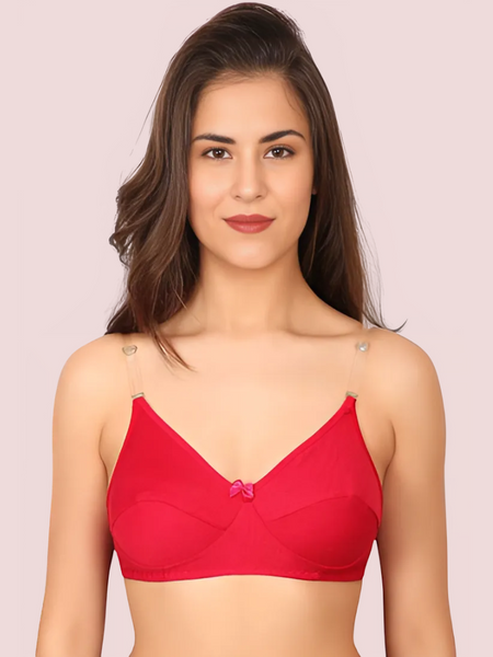 3 Pairs Clear Transparent Back Regular Bras