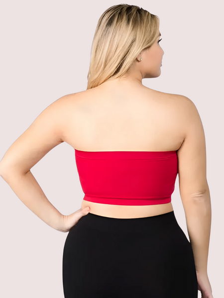 Red Hot Tube Bandeau Bra Top for Women