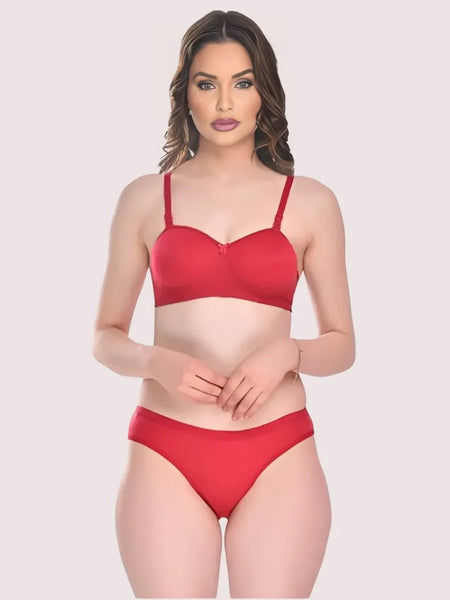 Padded Cotton Bra Panty Set for a Seductive Look (2 pack)