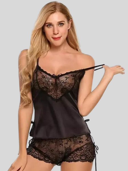 French Daina Black Babydoll Nightwear