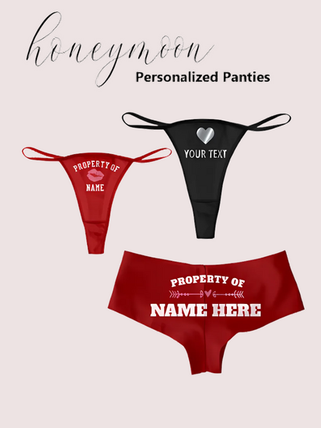 Snazzy Honeymoon Personalized Panties Pack