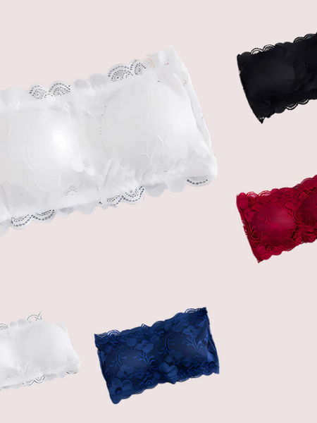 2 Pack sexy lace padded tue bra