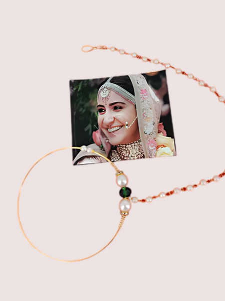 Uttarakhandi Round Nath in Elegant Gold Plating
