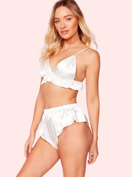 Fleur de Soie Pure Silk Satin Bra Set