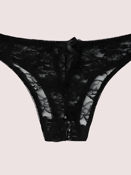 2 Pack Sexy Floral Lace Crotchless panty
