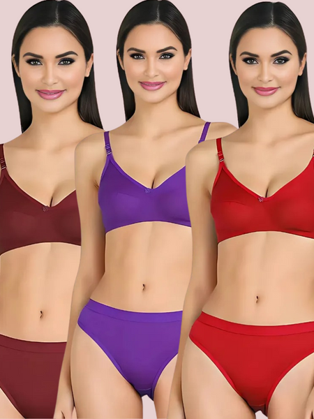 Cotton Cloud Comfort Bra Set – 3-Pack
