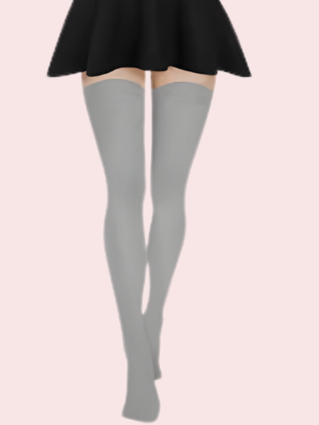 Dual-Shade Thigh-High Sheer Stockings – Pack of 2 (Grey & Black)