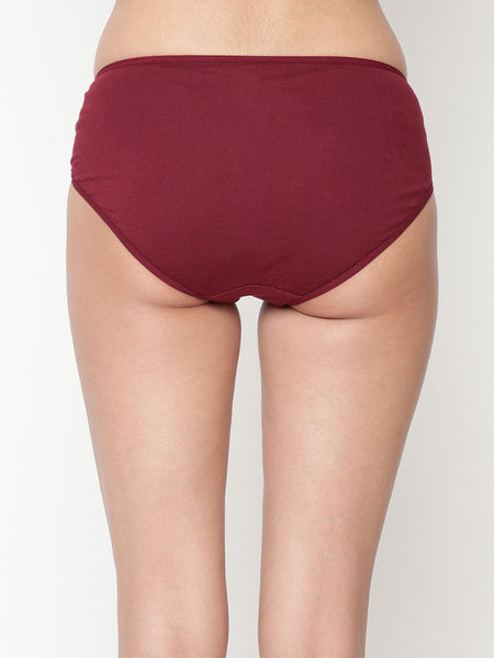 Comfy  Snazzy Way Women's Best Fitting Plus Size Maroon Cotton Panties(Pkt of 2)
