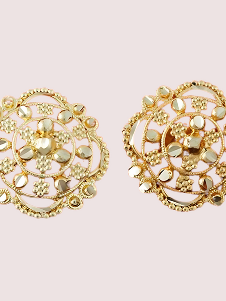 Traditional Gold Finish Earrings Set – Pack of 4 for Women