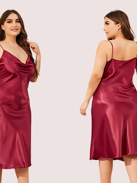 Plus Size Classic Satin Sleepwear (4XL–5XL)