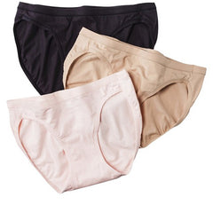 Westren Beauty  Plus Size Elastic Waist Panties 3-Pack+ 1 Free Bra
