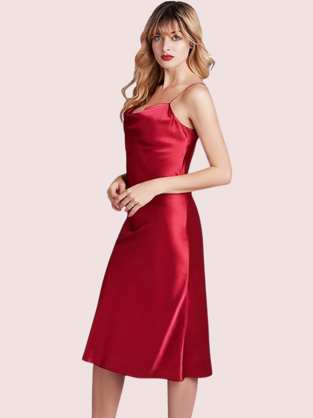 Elegant Cowl Neck Silk Nightgown for Comfort