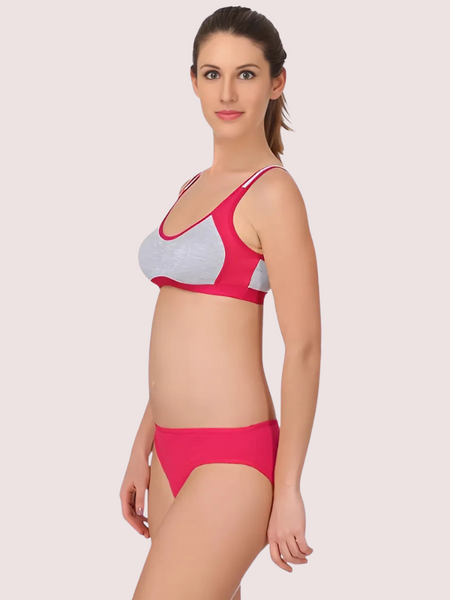 Trendy Sports Bra with Panty for Women (2 pack)