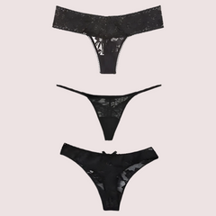 Lace Mesh Thong Panties