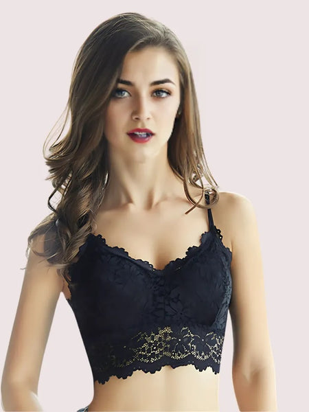 2 pack french fashion padded lace bralette