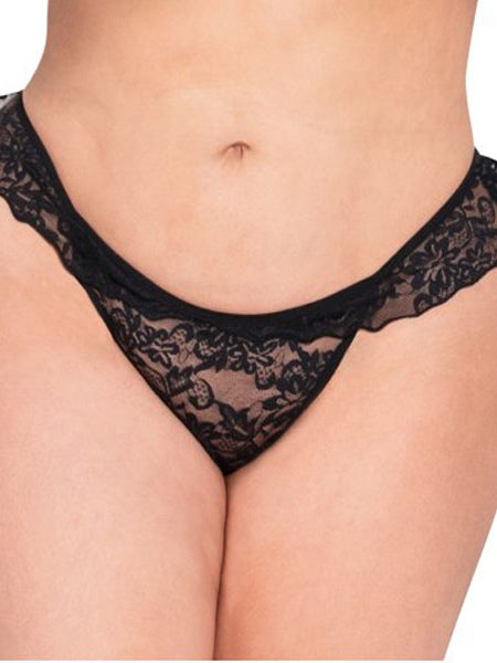 2 pack Sexy Lace Ruffled Thong Panties