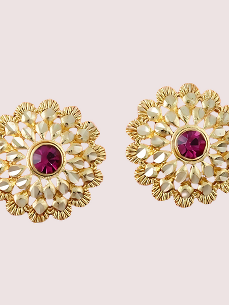 Traditional Gold Finish Earrings Set – Pack of 4 for Women