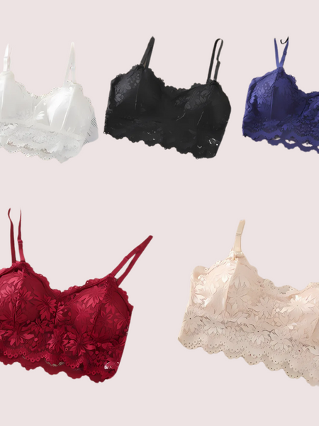 2 pack luxury lace padded bralette