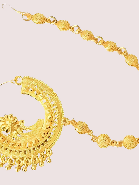 Uttarakhandi Round Nath Gold Plated Accessory