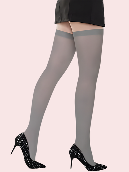 Ultra-Sheer Fashion Stockings – Pack of 2 (Nude & Grey Shades)