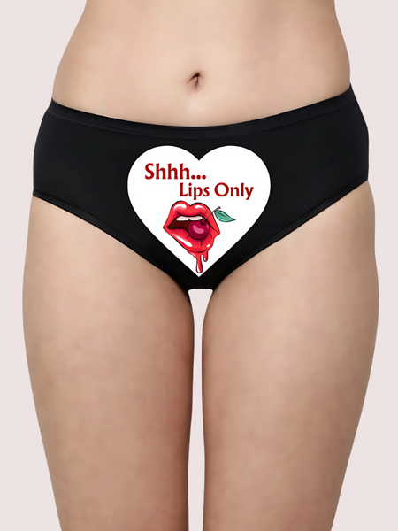 Sensual Custom Text Lips-Only Surprise Panty