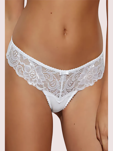 Embrace  Thong With Attached Cute Bow pk of 2