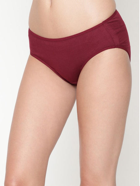 Comfy  Snazzy Way Women's Best Fitting Plus Size Maroon Cotton Panties(Pkt of 2)