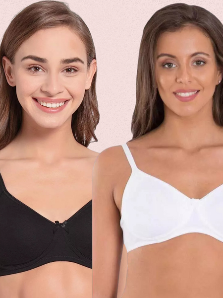 Lightweight Non-Wired Cotton Bra (Pack of 2)