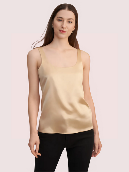 Silk Elegance Spaghetti Strap Tank Top