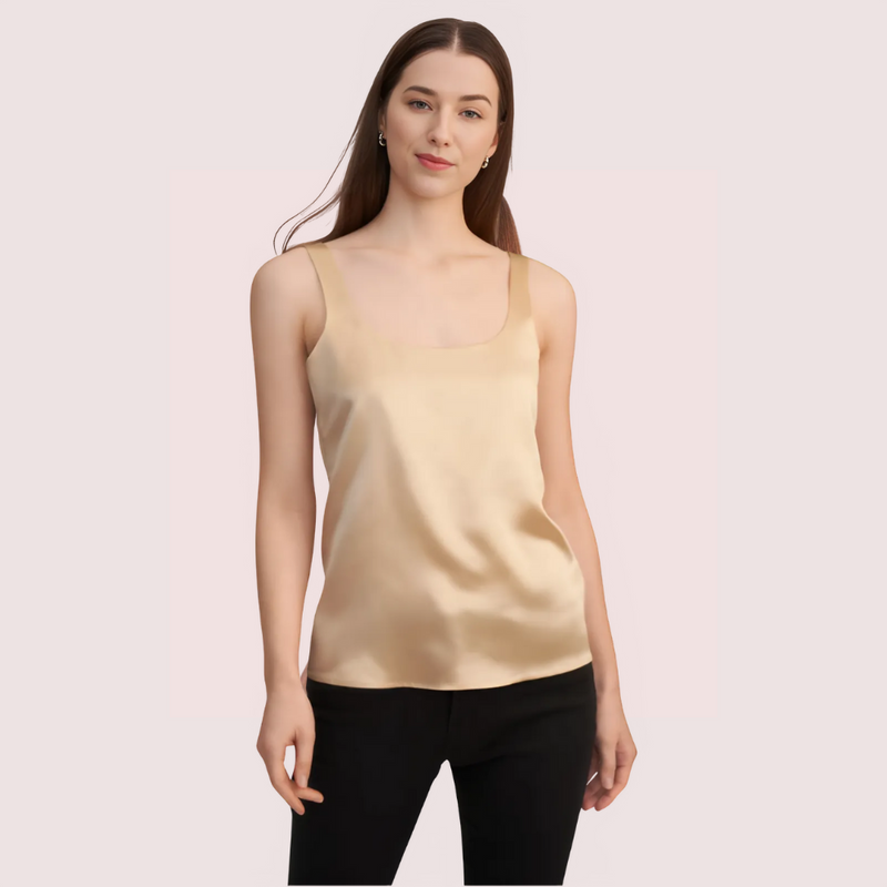 Silk Elegance Spaghetti Strap Tank Top