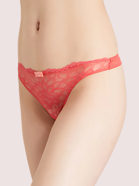 PRINCESSE Dream Spotlight Coral Fishnet Lace Thong