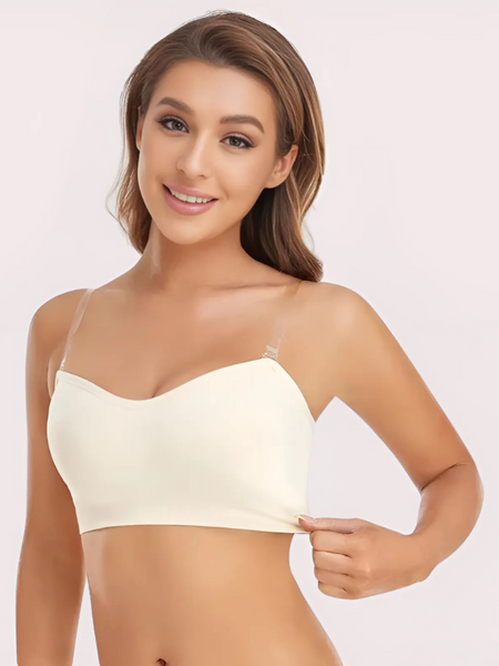 Sexy White Tube Bandeau Bra Top
